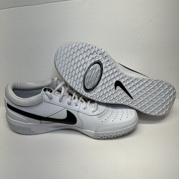 Nike Zoom Court Lite 3 Tennis Shoes Sneakers White Black DH0626100 Mens Size 8.5 - Picture 6 of 8